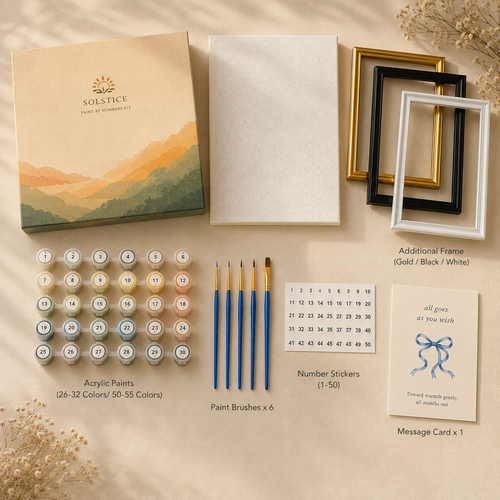 Custom Your Own Painting! Customized Paint-By-Number Kit