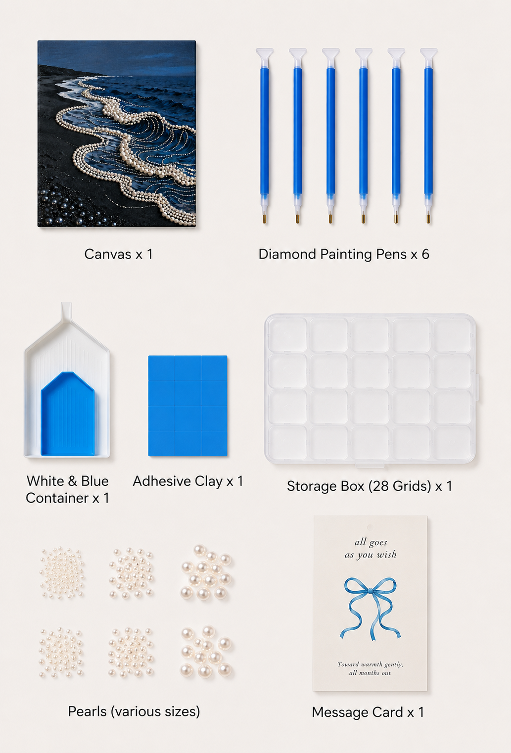 Ocean Wave Pearl Painting Kit - Tranquil