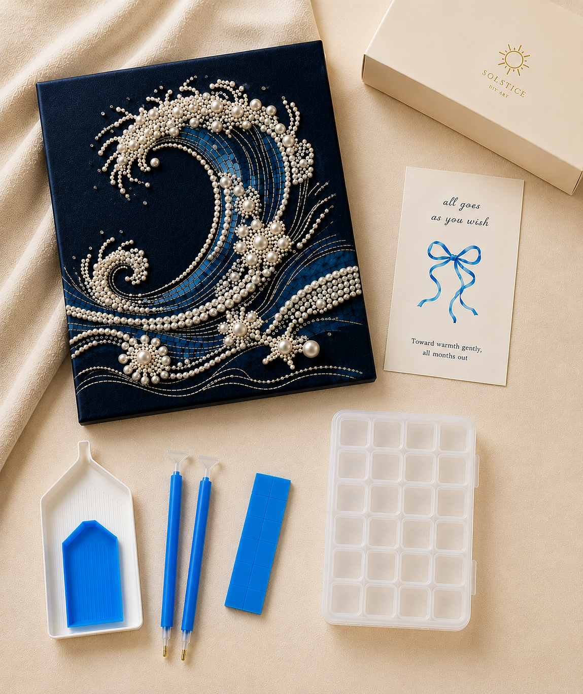Ocean Wave Pearl Painting Kit - Surfing