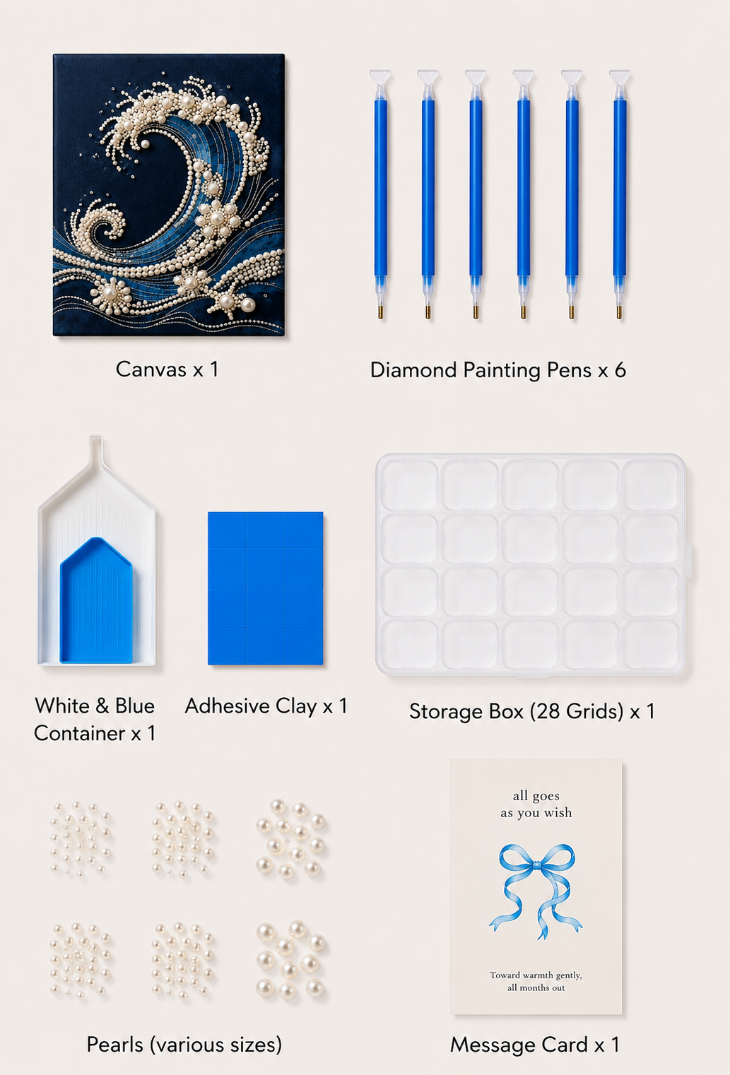 Ocean Wave Pearl Painting Kit - Surfing