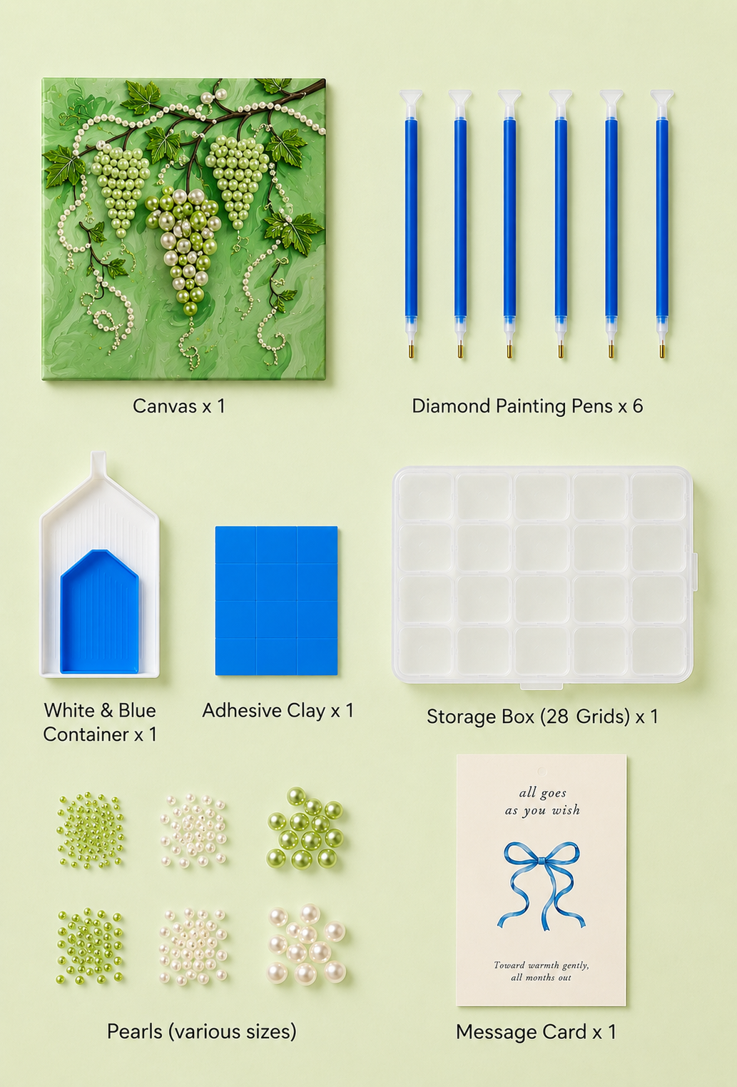 DIY Pearl & Crystal Painting Kit in Fruit - Grapes